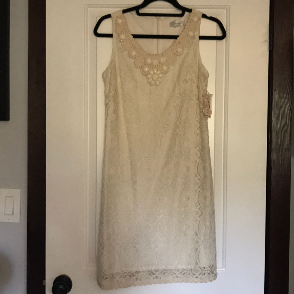 Lace Cream dress barn dress